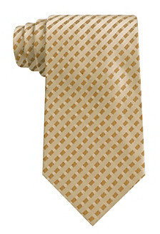 Van Heusen Men's Dot Striped Silk Tie