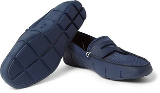 Swims Rubber and Mesh Penny Loafers