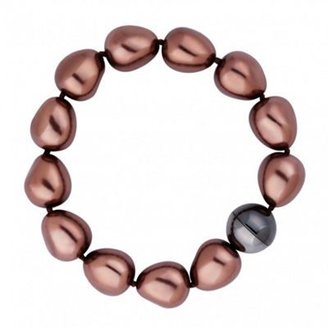 Betty Jackson Designer chocolate baroque pearl bracelet