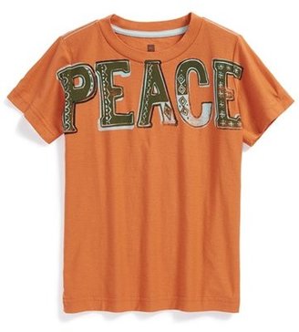 Tea Collection 'Peace' Graphic Cotton T-Shirt (Toddler Boys & Little Boys)