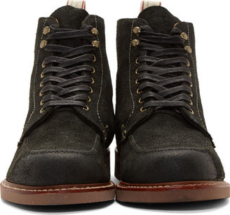 Rag & Bone Black Brushed Leather Rowan Boots