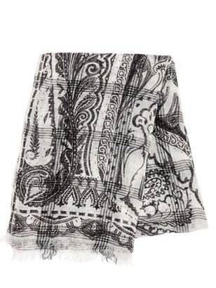Etro Paisley Printed Linen Gauze