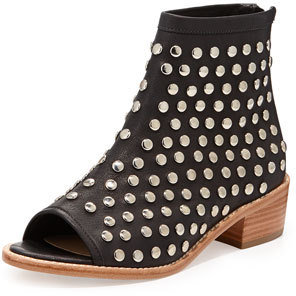 Loeffler Randall Ione Studded Open-Toe Ankle Boot
