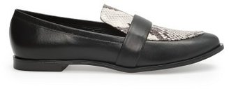MANGO Outlet Snake Print Leather Loafers