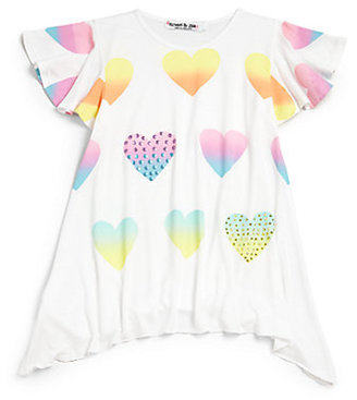 Flowers by Zoe Toddler's & Little Girl's Multi-Hearts Top