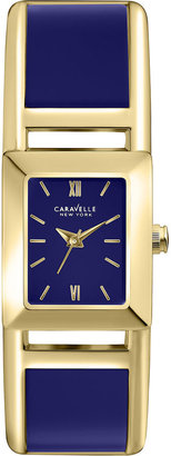 JCPenney CARAVELLE, NEW YORK Caravelle New York Womens Blue Hinged Bangle Watch 44L146