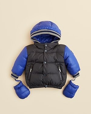 Add Down 668 Add Down Infant Boys' Hooded Bib Down Jacket - Sizes 12-24 Months