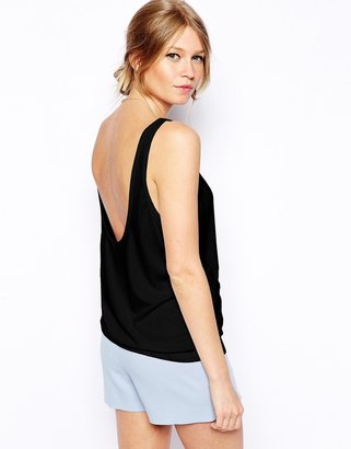 ASOS Going Out Tank with Low Scoop Back in Crepe
