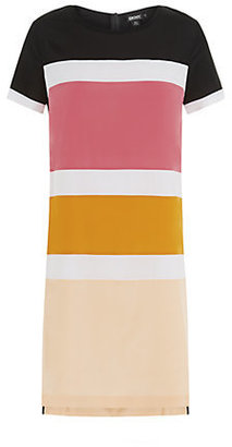 DKNY Colour Block Silk Blend T-shirt Dress