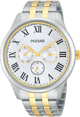 Pulsar Traditional Mens Two-Tone Stainless Steel Watch PP6171