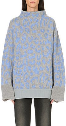 Acne Mist jacquard-knit jumper