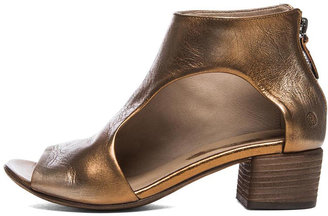 Marsèll Bo Leather Booties in Bronze