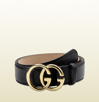 Gucci belt with double G buckle.