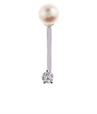 Delfina Delettrez Diamond, pearl & white-gold earring