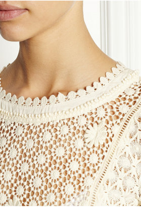 Vanessa Bruno embroidered cotton-lace top