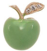 Alison Lou Diamond, enamel & yellow-gold Apple earring