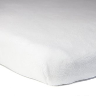 LUXE BASICS So Softy Fitted Bassinet Sheet, White