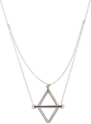 Pamela Love Pavé Sapphire & Sterling Silver Balance Pendant Necklace