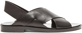 Alexander Wang Elena Leather Flat Sandals