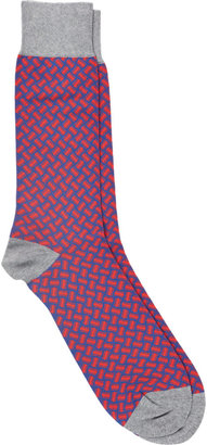 Drumohr Basketweave Calf-Length Socks