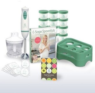 Sage Spoonfuls Baby Food Maker - Award-Winning All Natural Baby Food System - "Let's Get Started" Package Complete With Immersion Blender And Food Processor, Storage Jars, Trays, Recipe Book, And Pocket Guide
