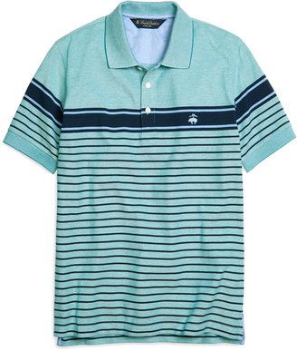 Brooks Brothers Slim Fit Oxford Pique Engineered Stripe Polo Shirt