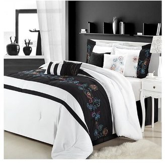 Nori Chic Home Black Comforter Bed In A Bag Set - King 8 Piece