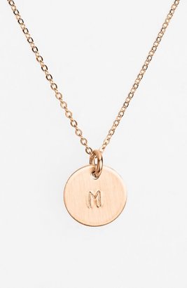 Nashelle 14k-Rose Gold Fill Initial Mini Disc Necklace