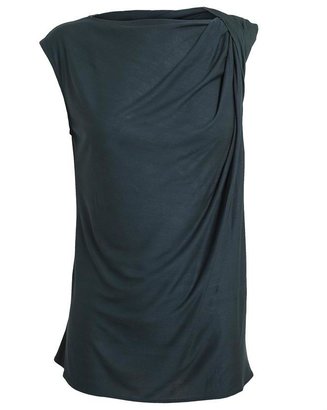 Lanvin Bi-colour Draped Jersey Top