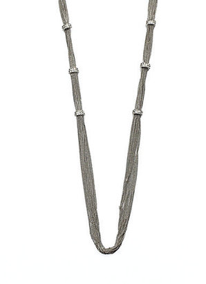 ABS by Allen Schwartz Pave Rondelle Link Chain Necklace