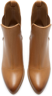 Zara 29489 Leather Ankle Boot With Wide Heel