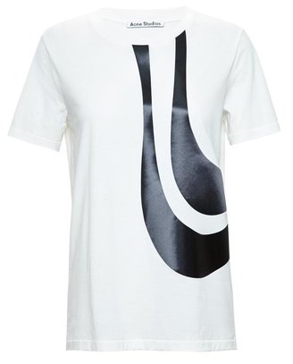 Acne Studios Wave Print Cotton T-Shirt