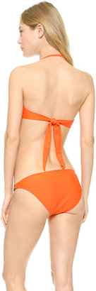 Vix Paula Hermanny Sofia by Vix Solid Tangerine Bandeau Bikini Top