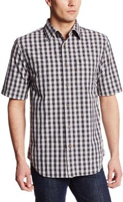Carhartt Men's Big Essential Plaid Open Collar Short Sleeve Shirt