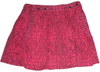 Maje Red Leopard Pattern Skirt