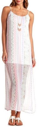 Charlotte Russe Aztec Print Strappy Back Maxi Dress