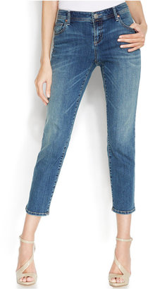 INC International Concepts Petite Curvy-Fit Cropped Jeans