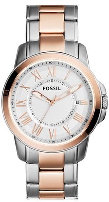Fossil 'Grant' Two-Tone Bracelet Watch, 38mm
