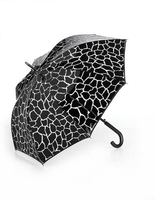 totes Leopard Print Push-Button Umbrella