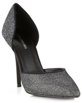 Call it SPRING Silver metallic 'Lonna' high court shoes