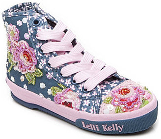 Lelli Kelly Kids Bead and sequin embellished high-top trainers 6 months-12 years