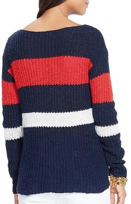Lauren Ralph Lauren Boat Neck Stripe Sweater