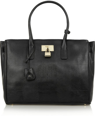 DKNY Lizard-effect leather tote