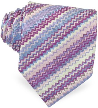 Missoni Micro Zig Zag Woven Silk Tie