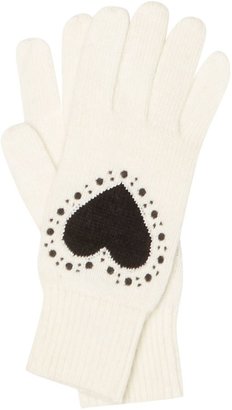 Moschino Cheap & Chic Heart with dots knitted glove