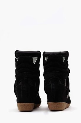 Nasty Gal Steve Madden Hilight Wedge Sneaker - Black