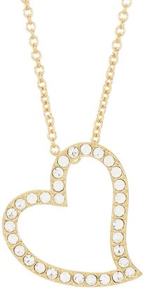 Nadri Pave Open Heart Pendant Necklace