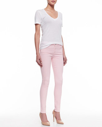 7 For All Mankind The Ankle Skinny Jeans, Blush Pink