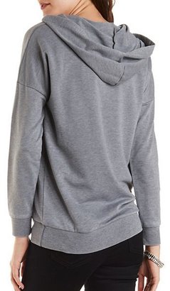 Charlotte Russe French Terry Pullover Hoodie