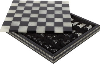 Scali Salvatore srl Polished Alabaster Chess/Checkers Set